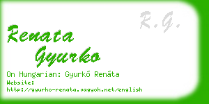renata gyurko business card