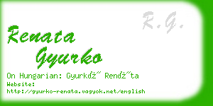 renata gyurko business card